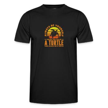 Schildkröte Turtle Meer Meeresbewohner Geschenk - Männer Funktions-T-Shirt - Schwarz - Vorne - AI Model Male 178 dark (178cm)
