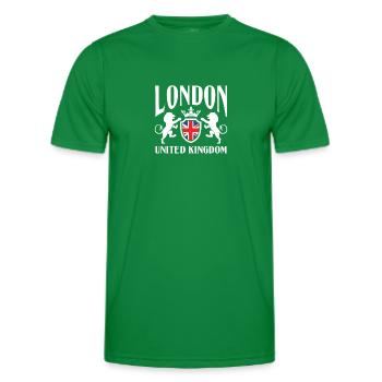 London United Kingdom UK England Gift - Men's Functional T-Shirt - kelly green - Front - AI Model Male 178 dark (178cm)