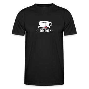 Londres Royaume-Uni Royaume-Uni Angleterre Cadeau - T-shirt sport Homme - noir - Devant - AI Model Male 178 dark (178cm)
