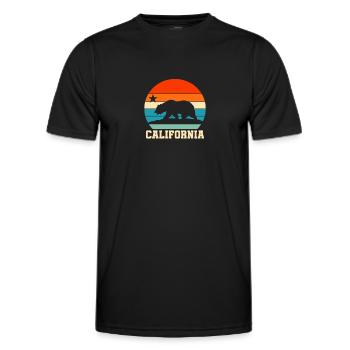 Kalifornien - Männer Funktions-T-Shirt - Schwarz - Vorne - AI Model Male 178 dark (178cm)