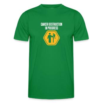Cancer Sick Disease Fight Gift - Men's Functional T-Shirt - kelly green - Front - AI Model Male 178 dark (178cm)