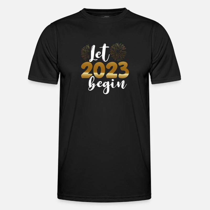 Lasst 2023 Beginnen - Männer Funktions-T-Shirt - Schwarz
