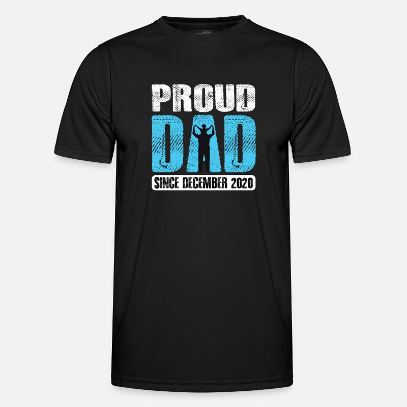 Proud Dad Since December 2020 - Men's Functional T-Shirt - black