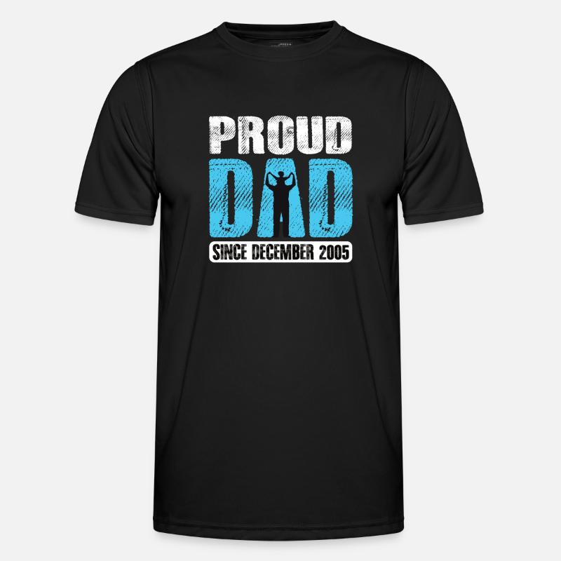 Proud Dad Since December 2005 - Men's Functional T-Shirt - black