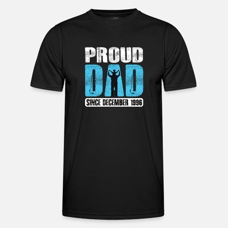 Proud Dad Since December 1996 - Men's Functional T-Shirt - black