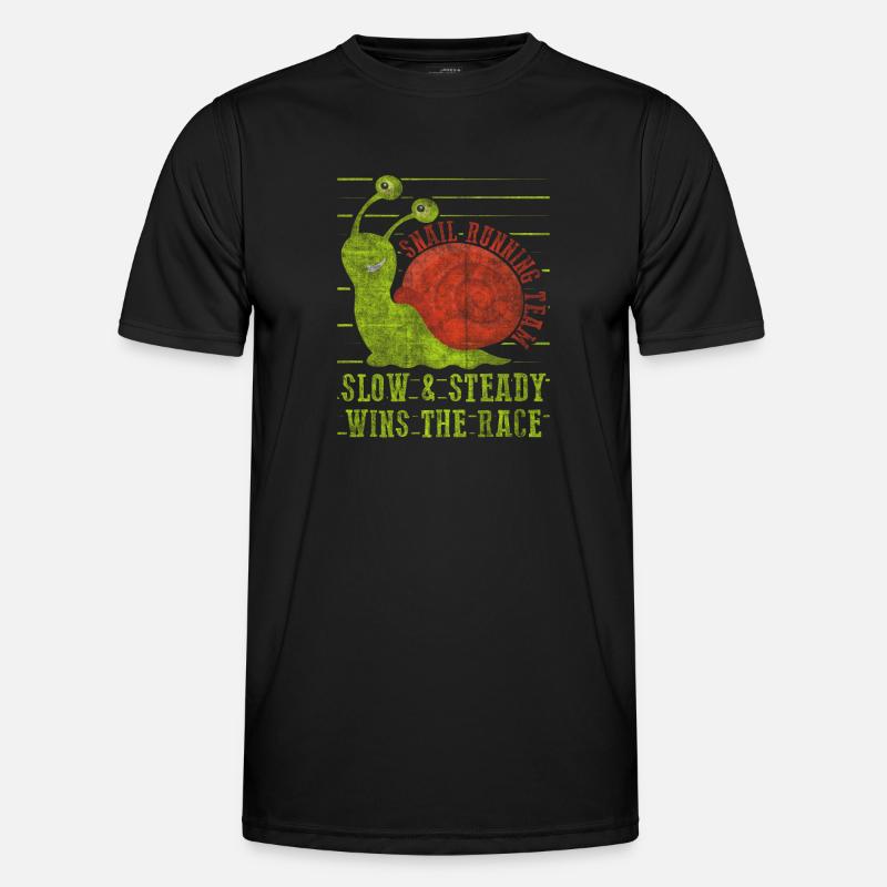 Snail Running Team Funny Snail Runner - Men's Functional T-Shirt - black