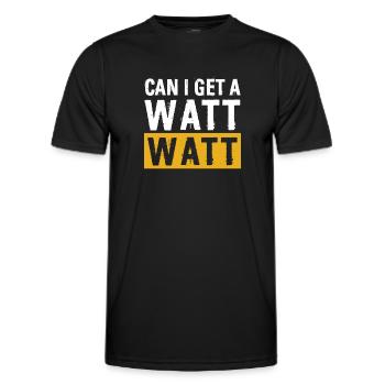 Puis-je obtenir un cadeau d’électricien drôle Watt Watt - T-shirt sport Homme - noir - Devant - AI Model Male 178 dark (178cm)