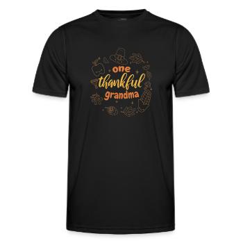 Une gratitude reconnaissante de grand-mère - T-shirt sport Homme - noir - Devant - AI Model Male 178 dark (178cm)