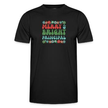 Directeur d’école Noël Équipe principale de Noël - T-shirt sport Homme - noir - Devant - AI Model Male 178 dark (178cm)