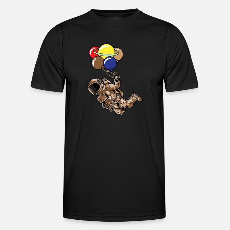 Spaceman Moon Planets Astronaute Space Balloons T-shirt sport Homme