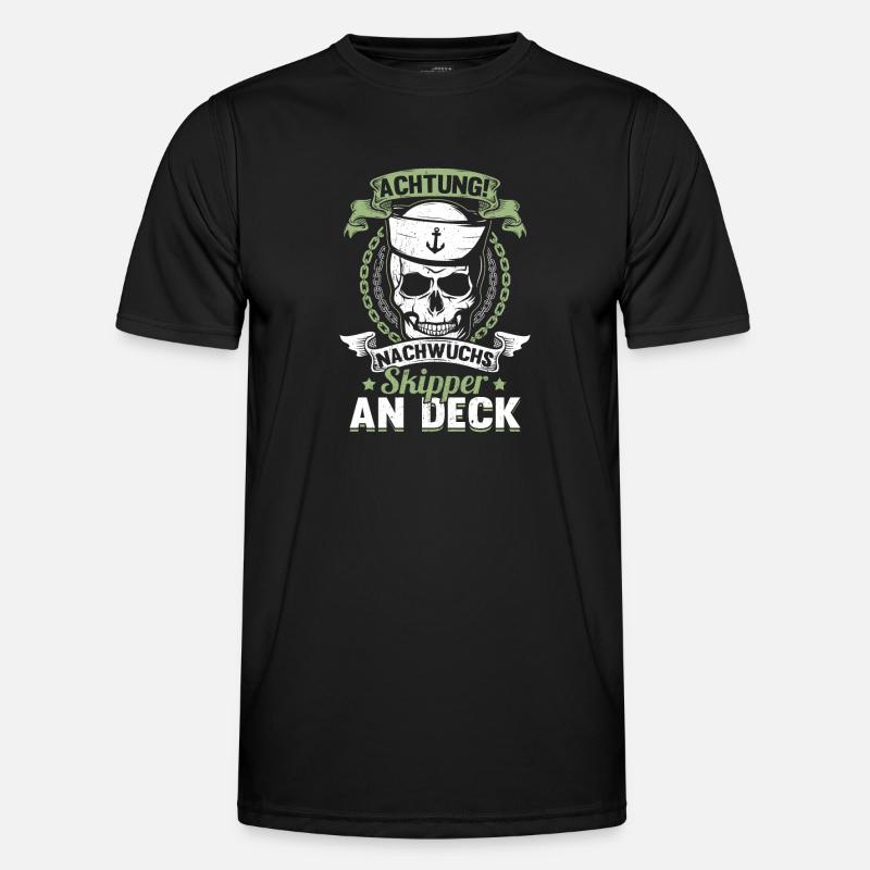 Nachwuchs Skipper segelschule Ostsee Helgoland - Männer Funktions-T-Shirt - Schwarz