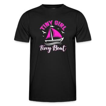Kleines Mädchen Kleines Boot Segelschule Ostsee - Männer Funktions-T-Shirt - Schwarz - Vorne - AI Model Male 178 dark (178cm)