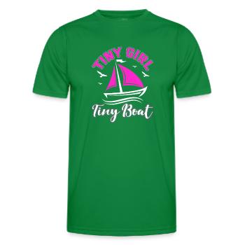 Kleines Mädchen Kleines Boot Segelschule Ostsee - Männer Funktions-T-Shirt - Kelly Green - Vorne - AI Model Male 178 dark (178cm)
