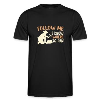 Gold Panning Gold Panning Gold Prospector - Men's Functional T-Shirt - black - Front - AI Model Male 178 dark (178cm)