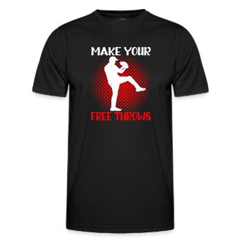 Make Your Free Throws 3 - Men's Functional T-Shirt - black - Front - AI Model Male 178 dark (178cm)