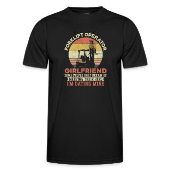 Certified Forklift Truck Operator - Männer Funktions-T-Shirt - Schwarz - Vorne - AI Model Male 178 dark (178cm)