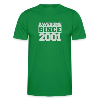Awesome since 2001 - Männer Funktions-T-Shirt - Kelly Green - Vorne - AI Model Male 178 dark (178cm)