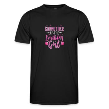 Marraine Tante Marraine Baptême Nièce Neveu Cadeau - T-shirt sport Homme - noir - Devant - AI Model Male 178 dark (178cm)