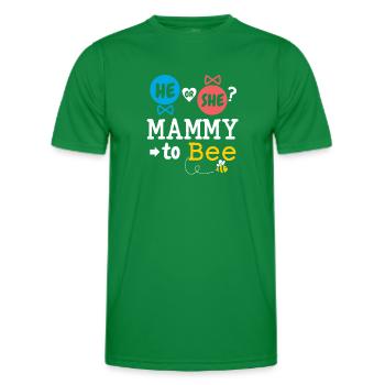 He or She Mammy To Bee Gender Reveal Family Baby - Männer Funktions-T-Shirt - Kelly Green - Vorne - AI Model Male 178 dark (178cm)