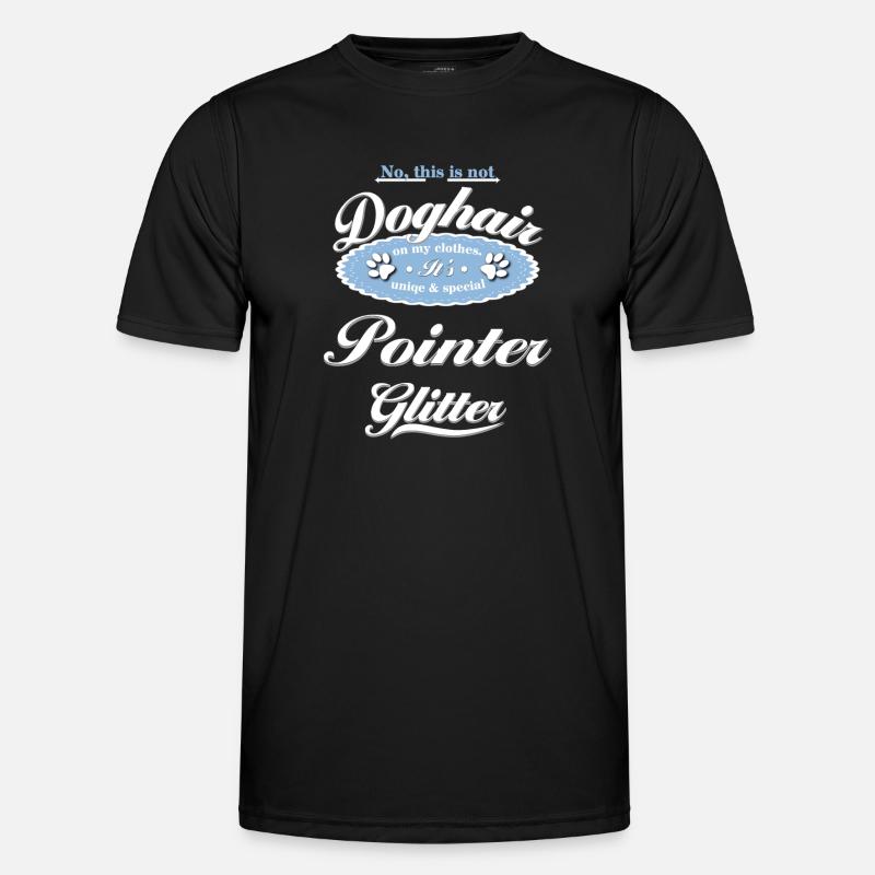 Dog Glitter Pointer - Men's Functional T-Shirt - black