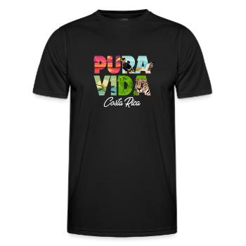 Pura Vida Costa Rica Lateinamerika Costa Ricaner - Männer Funktions-T-Shirt - Schwarz - Vorne - AI Model Male 178 dark (178cm)