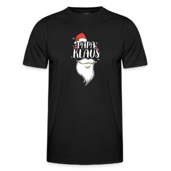 Papa Claus Weihnachten Santa Claus Familienvater - Männer Funktions-T-Shirt - Schwarz - Vorne - AI Model Male 178 dark (178cm)