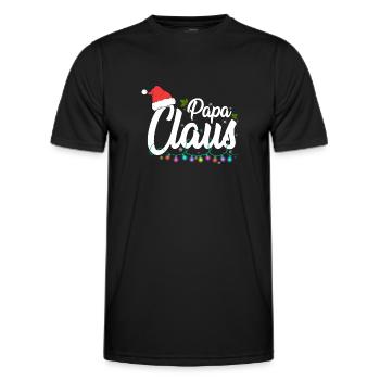 Papa Claus Weihnachten Santa Claus Familienvater - Männer Funktions-T-Shirt - Schwarz - Vorne - AI Model Male 178 dark (178cm)