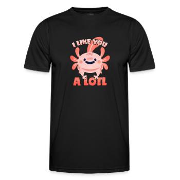 Axolotl puns - Men's Functional T-Shirt - black - Front - AI Model Male 178 dark (178cm)