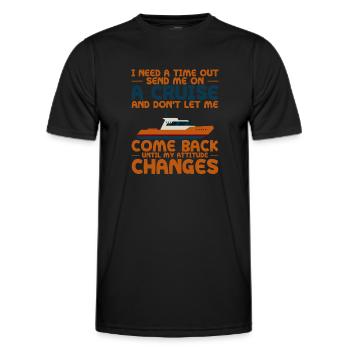 J’ai besoin d’un temps mort, envoyez-moi en croisière 4 - T-shirt sport Homme - noir - Devant - AI Model Male 178 dark (178cm)