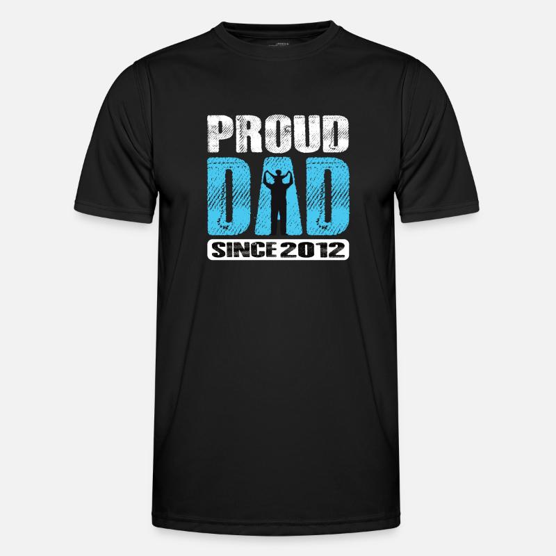 Proud Dad Since 2012 - Men's Functional T-Shirt - black