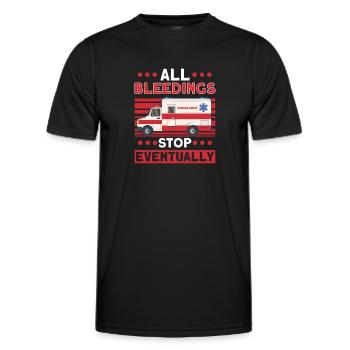 Paramedic First Responder Ambulance Driver - Men's Functional T-Shirt - black - Front - AI Model Male 178 dark (178cm)