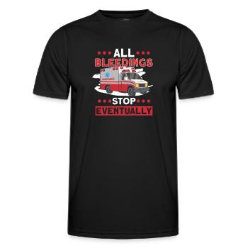 Paramedic First Responder Ambulance Driver - Men's Functional T-Shirt - black - Front - AI Model Male 178 dark (178cm)