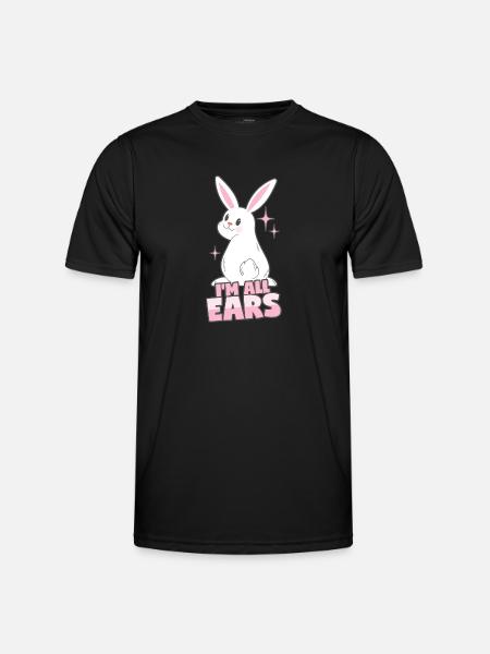 Rabbit: I'm all ears - Men's Functional T-Shirt - black