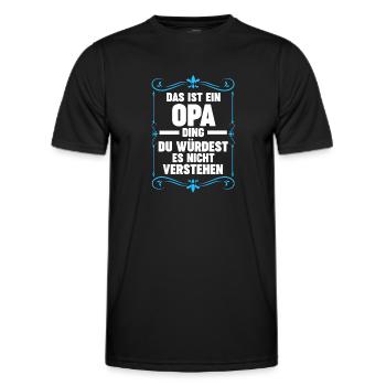 Opa Großvater Großeltern Geschenk - Männer Funktions-T-Shirt - Schwarz - Vorne - AI Model Male 178 dark (178cm)
