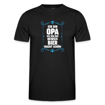 Opa Großvater Großväter Geschenk - Männer Funktions-T-Shirt - Schwarz - Vorne - AI Model Male 178 dark (178cm)