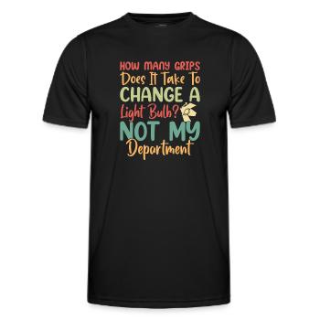 Combien de poignées faut-il au hasard .. - T-shirt sport Homme - noir - Devant - AI Model Male 178 dark (178cm)