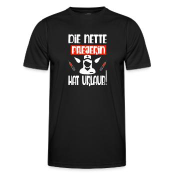 Pflegerin - Männer Funktions-T-Shirt - Schwarz - Vorne - AI Model Male 178 dark (178cm)