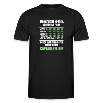 Monatliche Kosten Vereinigt Euch Miete Strom - Männer Funktions-T-Shirt - Schwarz - Vorne - AI Model Male 178 dark (178cm)