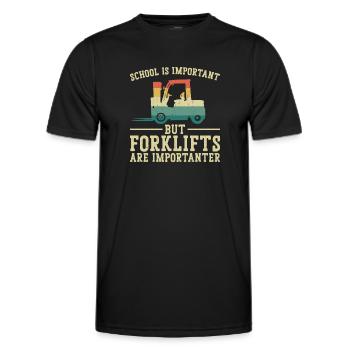 Certified Forklift Truck Operator - Männer Funktions-T-Shirt - Schwarz - Vorne - AI Model Male 178 dark (178cm)