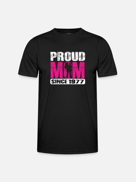 Proud Mom Since 1977 - Men's Functional T-Shirt - black