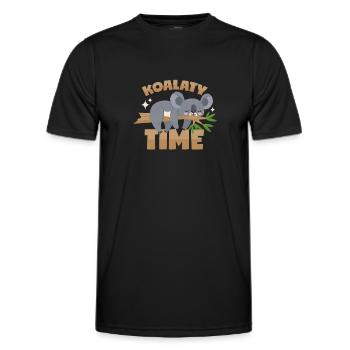 Koala puns - Men's Functional T-Shirt - black - Front - AI Model Male 178 dark (178cm)