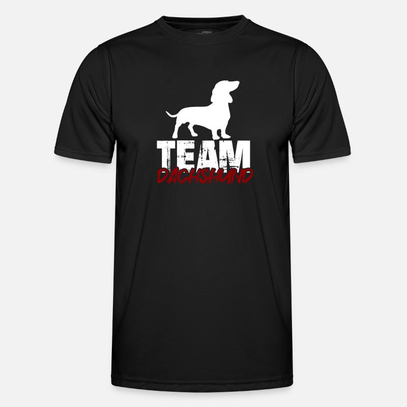 Team Dachshund - Men's Functional T-Shirt - black
