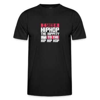 Hip Hop Rap Music Rapper Hiphop Gift - T-shirt sport Homme - noir - Devant - AI Model Male 178 dark (178cm)