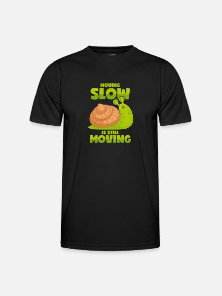 Langsame Schnecke - Motivation - Männer Funktions-T-Shirt - Schwarz