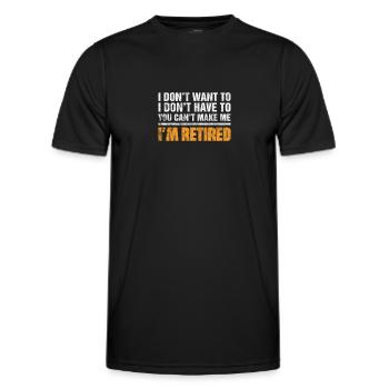 Retraite - T-shirt sport Homme - noir - Devant - AI Model Male 178 dark (178cm)