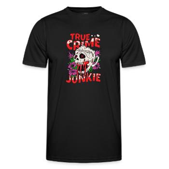 True Crime Junkie - Männer Funktions-T-Shirt - Schwarz - Vorne - AI Model Male 178 dark (178cm)