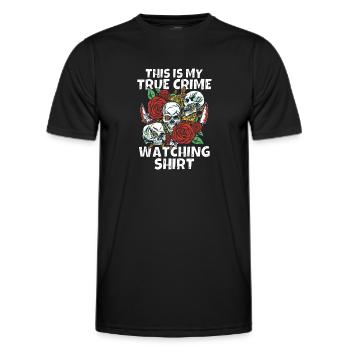 Accro au crime - T-shirt sport Homme - noir - Devant - AI Model Male 178 dark (178cm)