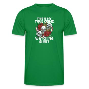 True Crime Junkie - Männer Funktions-T-Shirt - Kelly Green - Vorne - AI Model Male 178 dark (178cm)