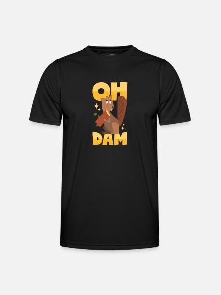 Beaver puns - Men's Functional T-Shirt - black