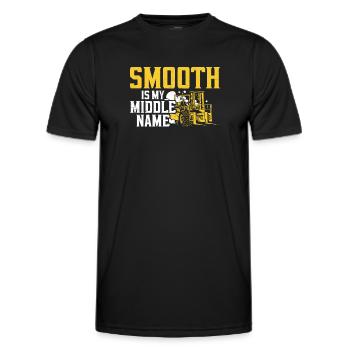 Certified Forklift Truck Operator - Men's Functional T-Shirt - black - Front - AI Model Male 178 dark (178cm)